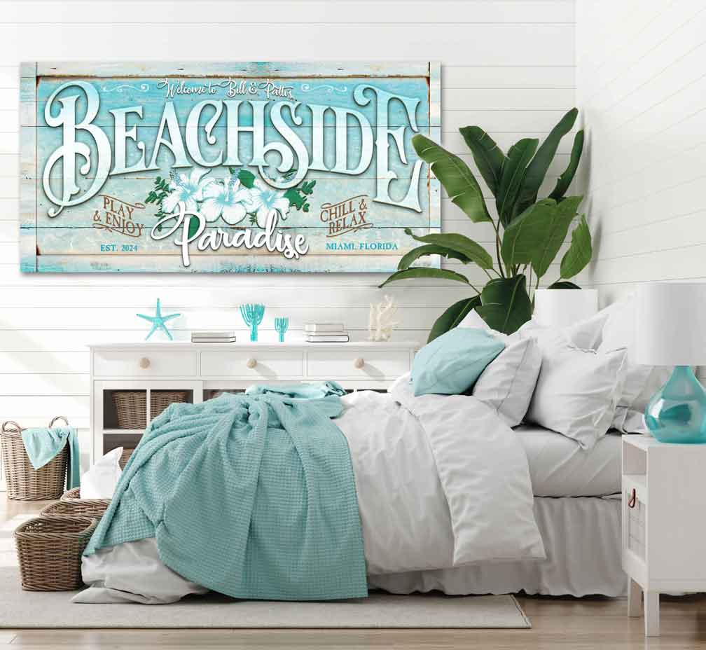 Beach House Sign, Coastal Decor, Coastal Wall Decor