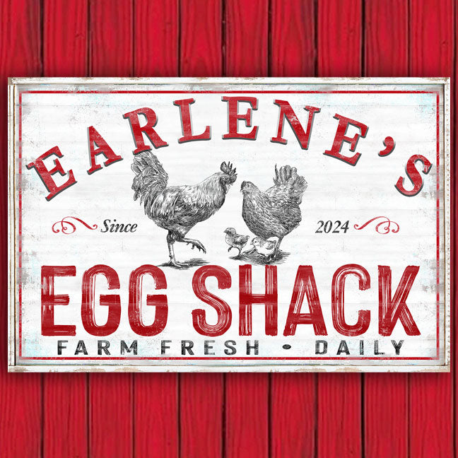 chicken coop signs personalized on faux distressed background