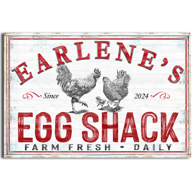 chicken signs personalized on faux wood