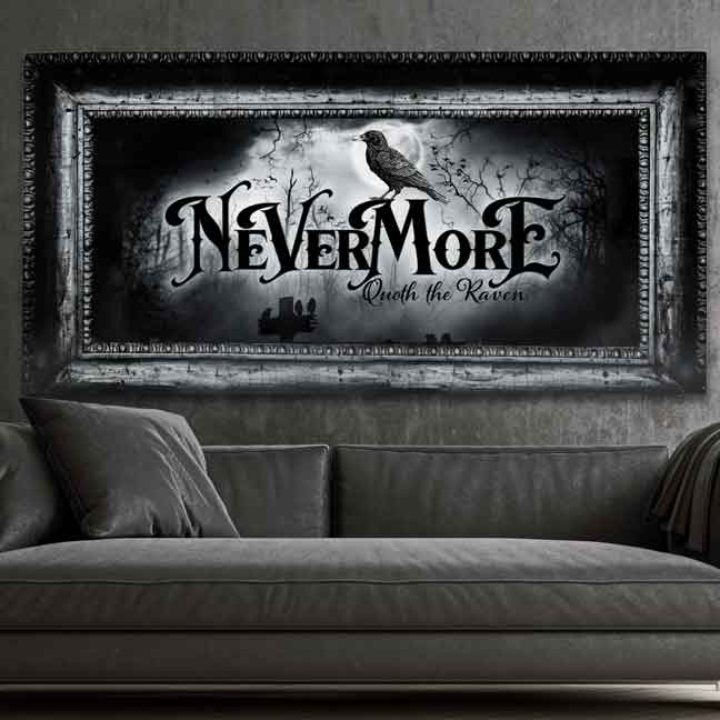 Decor　Rooms　Elegantly　Art　Decor　Halloween　Eerie　Made　Home　–　Wall　Nevermore　Tailor