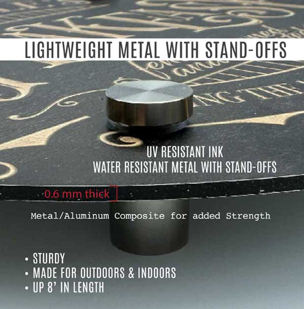 Lightweight Metal with Stand-offs, Water Resistant Metal