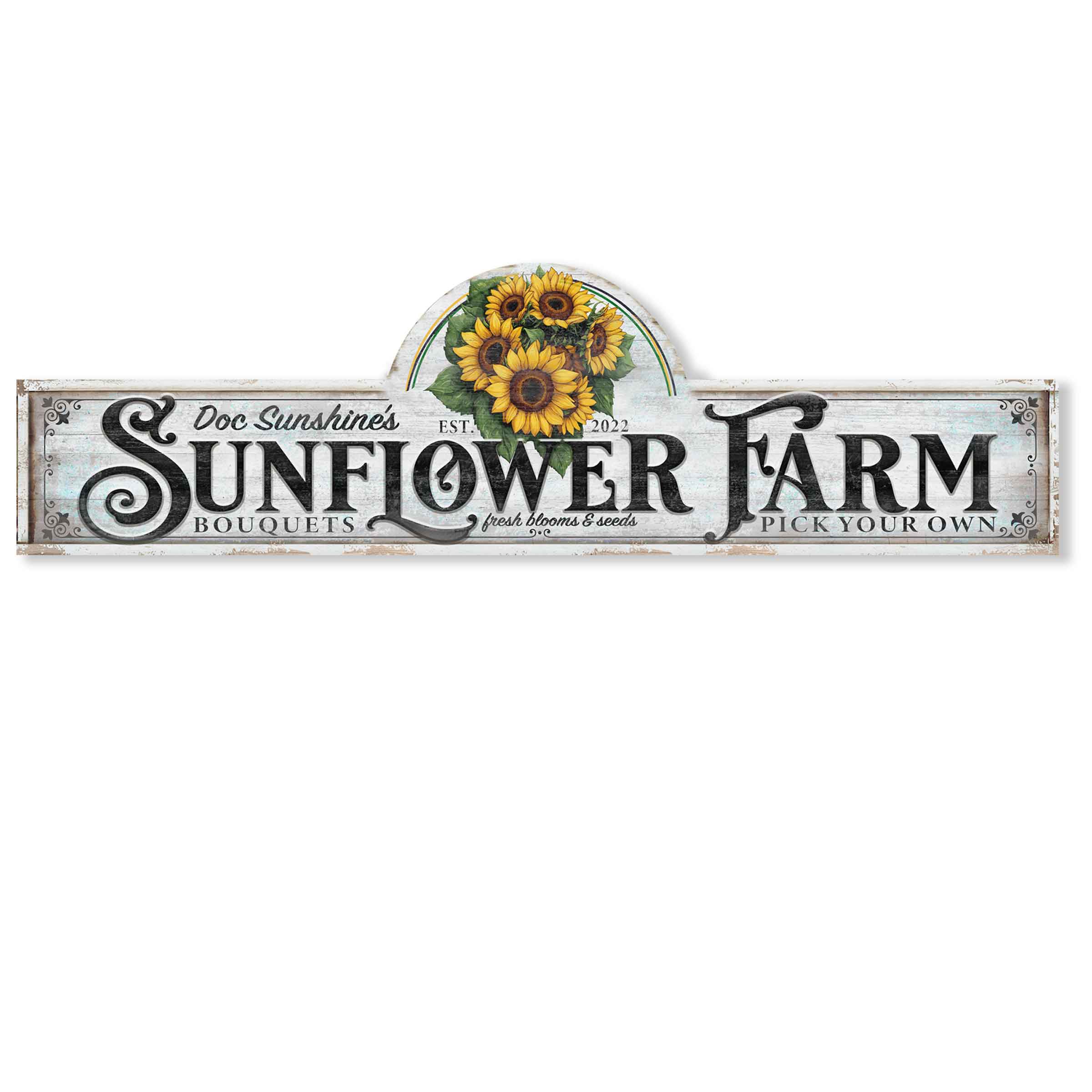 Customizable sunflower sign that is totally customizable.