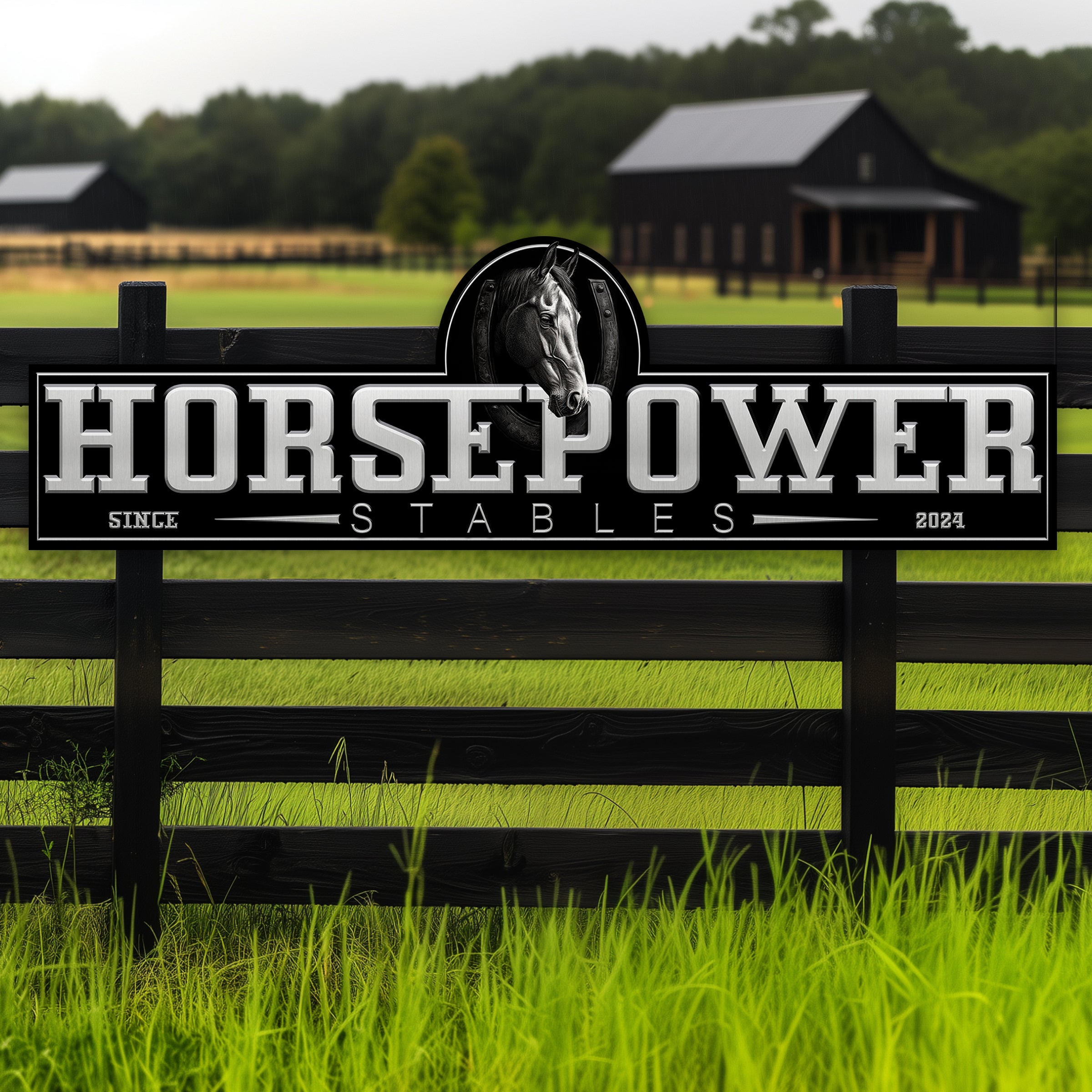 Farm entrance Signs personalized with name and horse