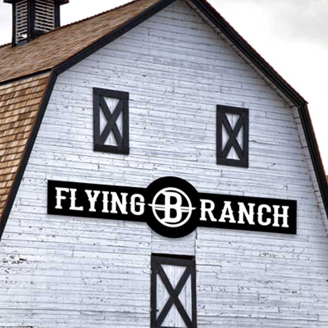 Personalized Large Metal Barn Sign - Flying B Ranch