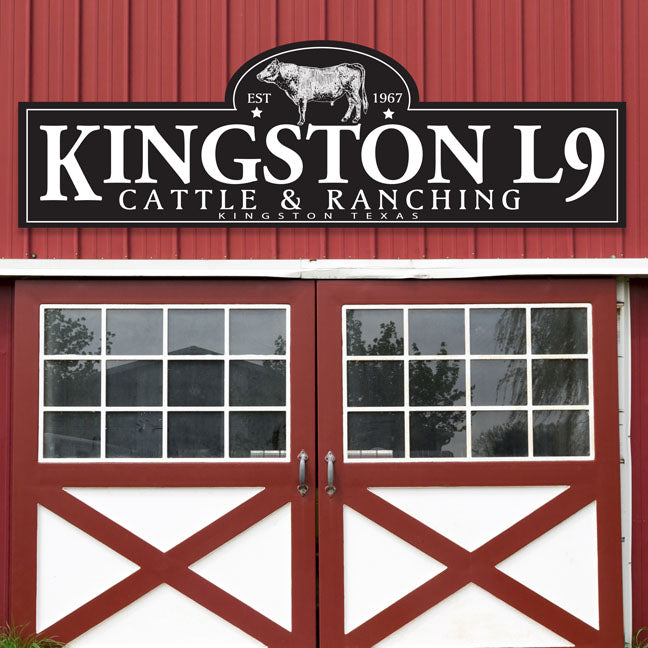 Large Cattle Ranch Sign -Kingston L9 Barn Sign