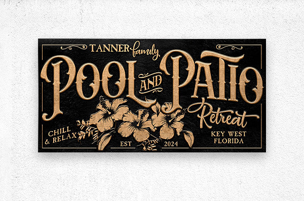 Pool decor sign