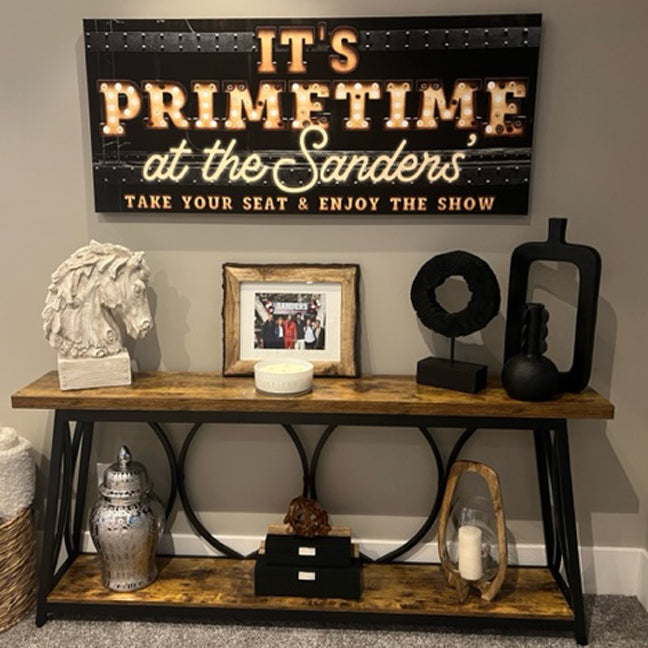 Movie theater sign that says Primetime personalized