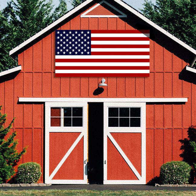Metal Large Patriotic Signs - US Flag Metal Barn Signs