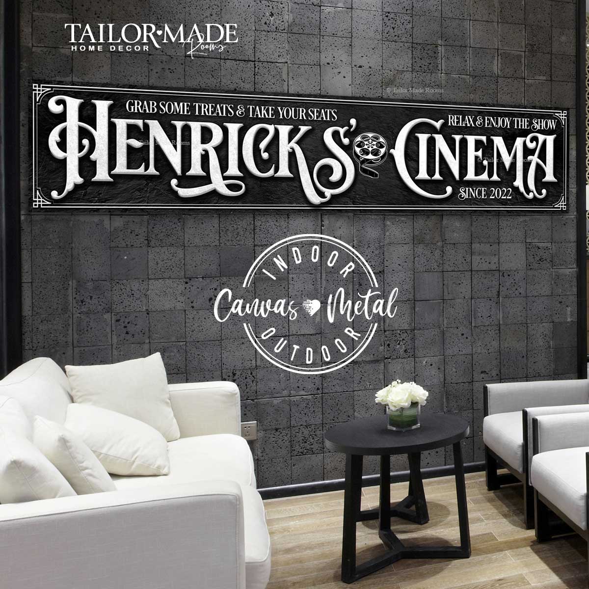 Home Theater Signs-Cinema Room Sign-Theater Room Sign, black and gold