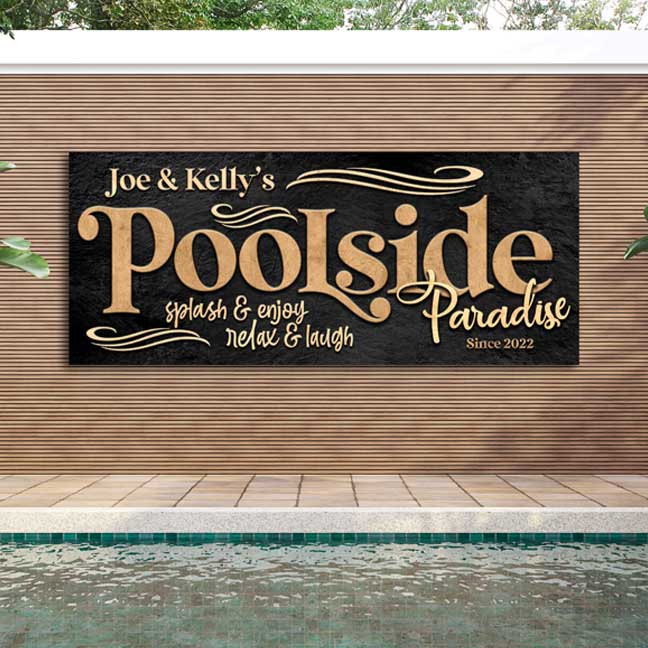 Create Your Own Backyard Oasis with Personalized Pool Signs from Tailo ...