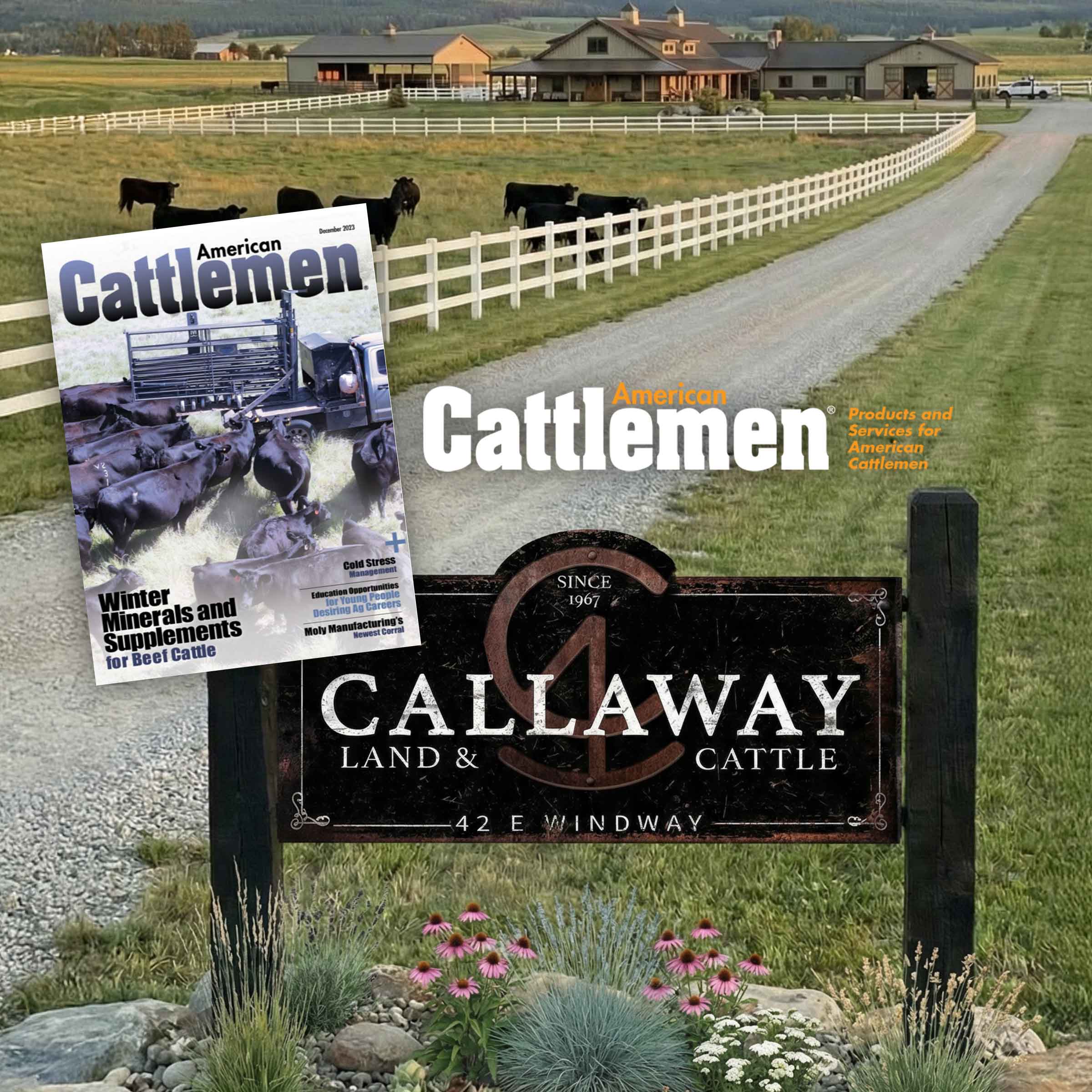 Tailor Made Rooms Podcast on American Cattleman, discussing farm signs and cattle ranch signs.