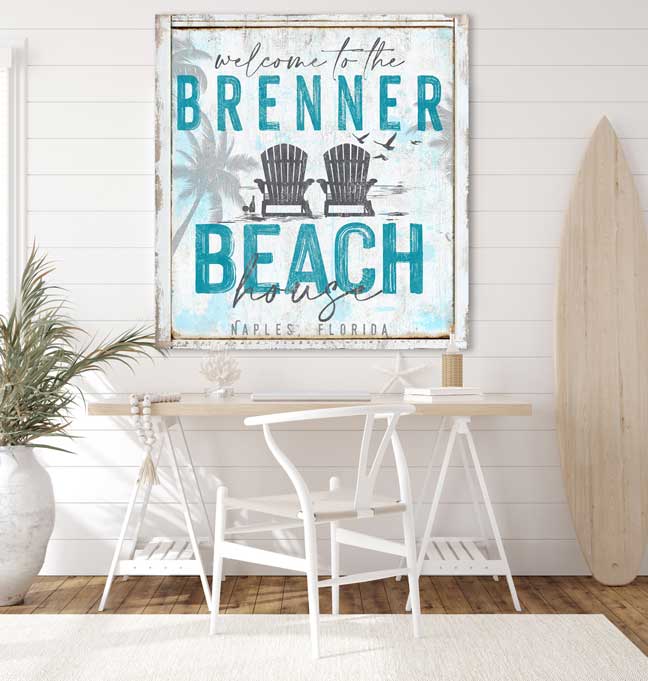 Fun and Colorful Custom Exterior Beach House Signs