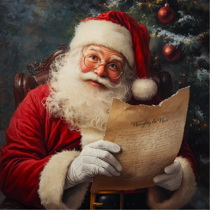 Santa Art, Santa Prints, Santa Canvas