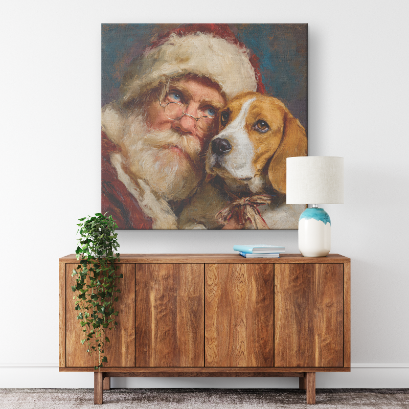 Classic Santa portraits: Beagle