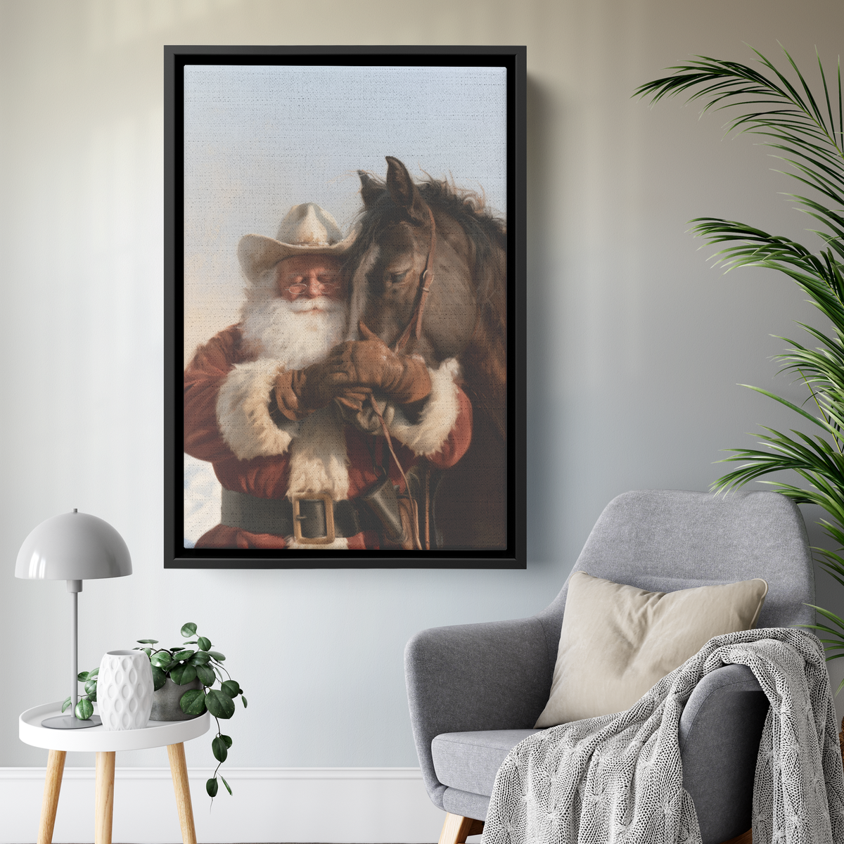 Cowboy_Santa_Embracing_horse_Framed_Canvas_V_Rectangle_Large_Lifestyle_Mockup.png_16196247