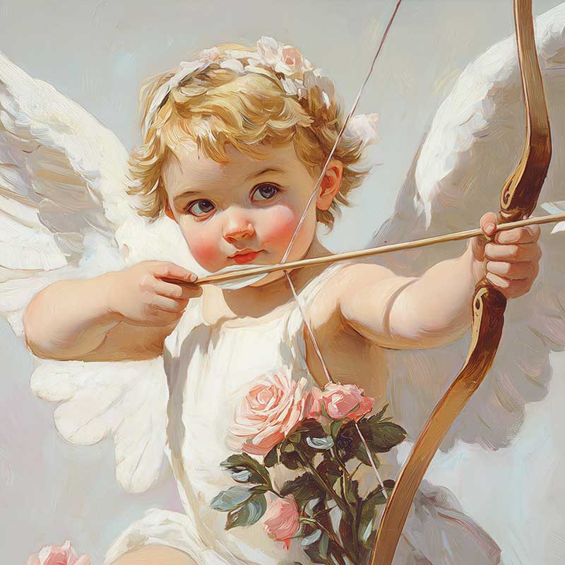 Cupid Valentines day wall decor of cupid shooting arrow