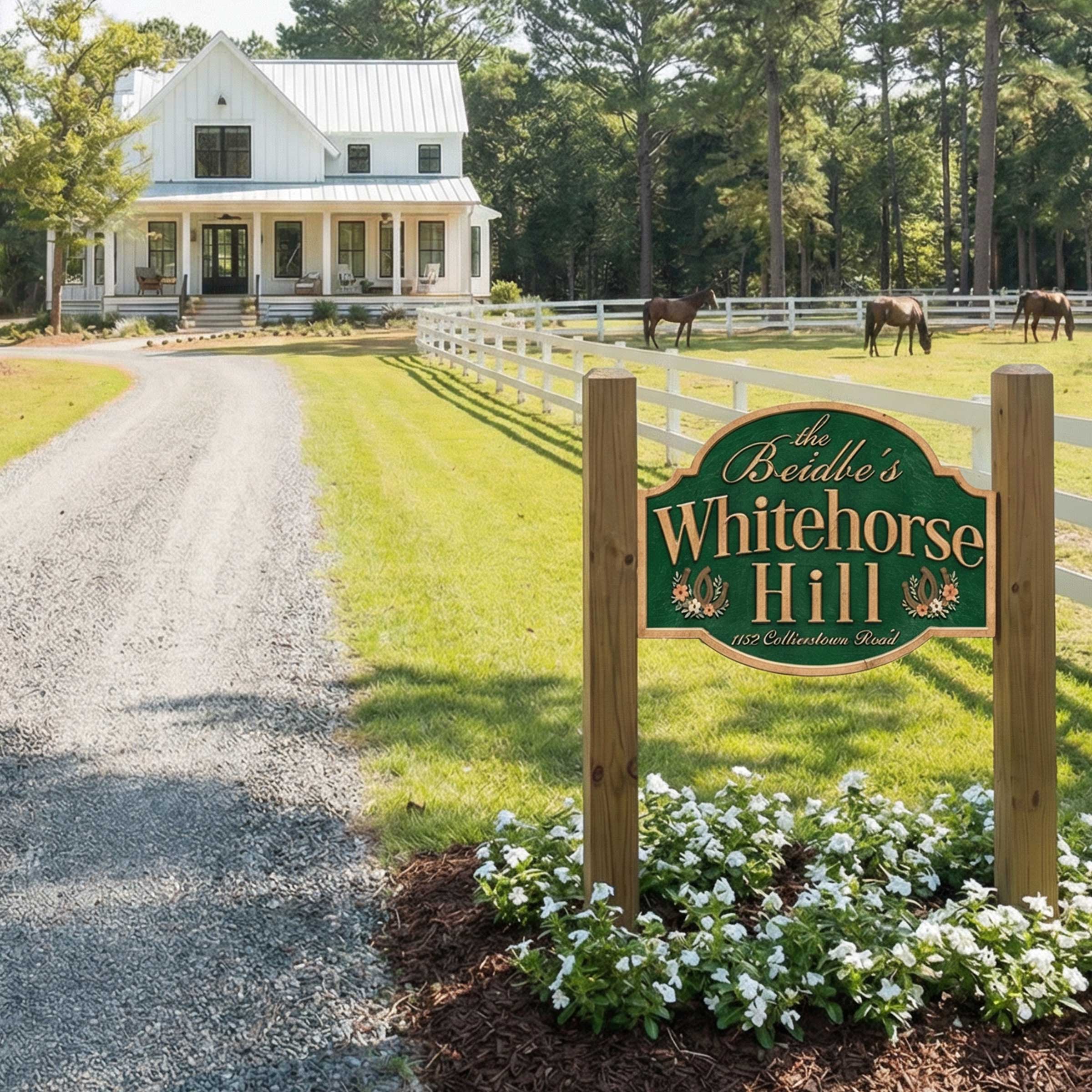 Custom farm name sign