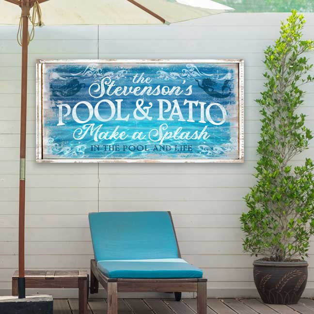 Personalized 'Make a Splash' Pool and Patio Sign – Tailor Made Rooms ...