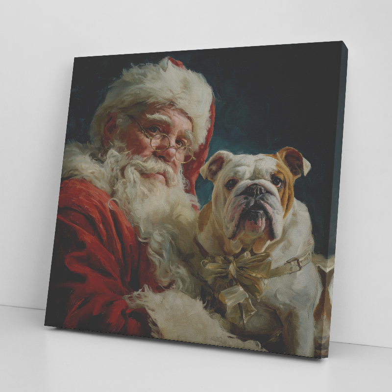 Santa Pet Portraits on canvas