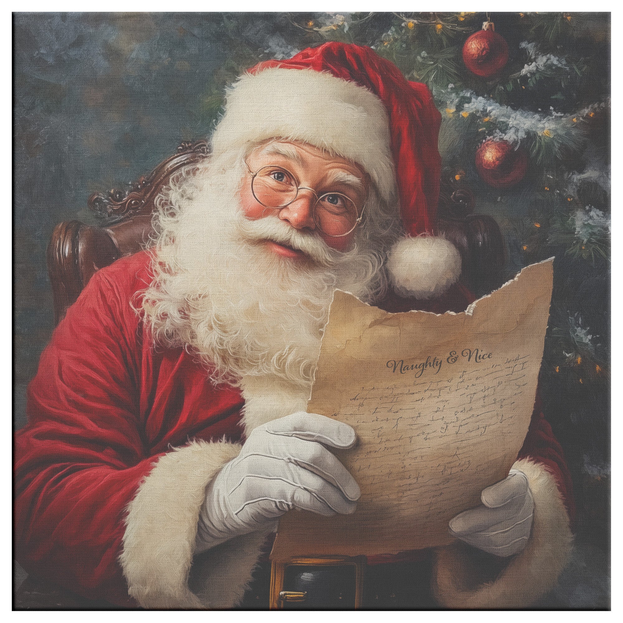 Santa Art Naughty or Nice List