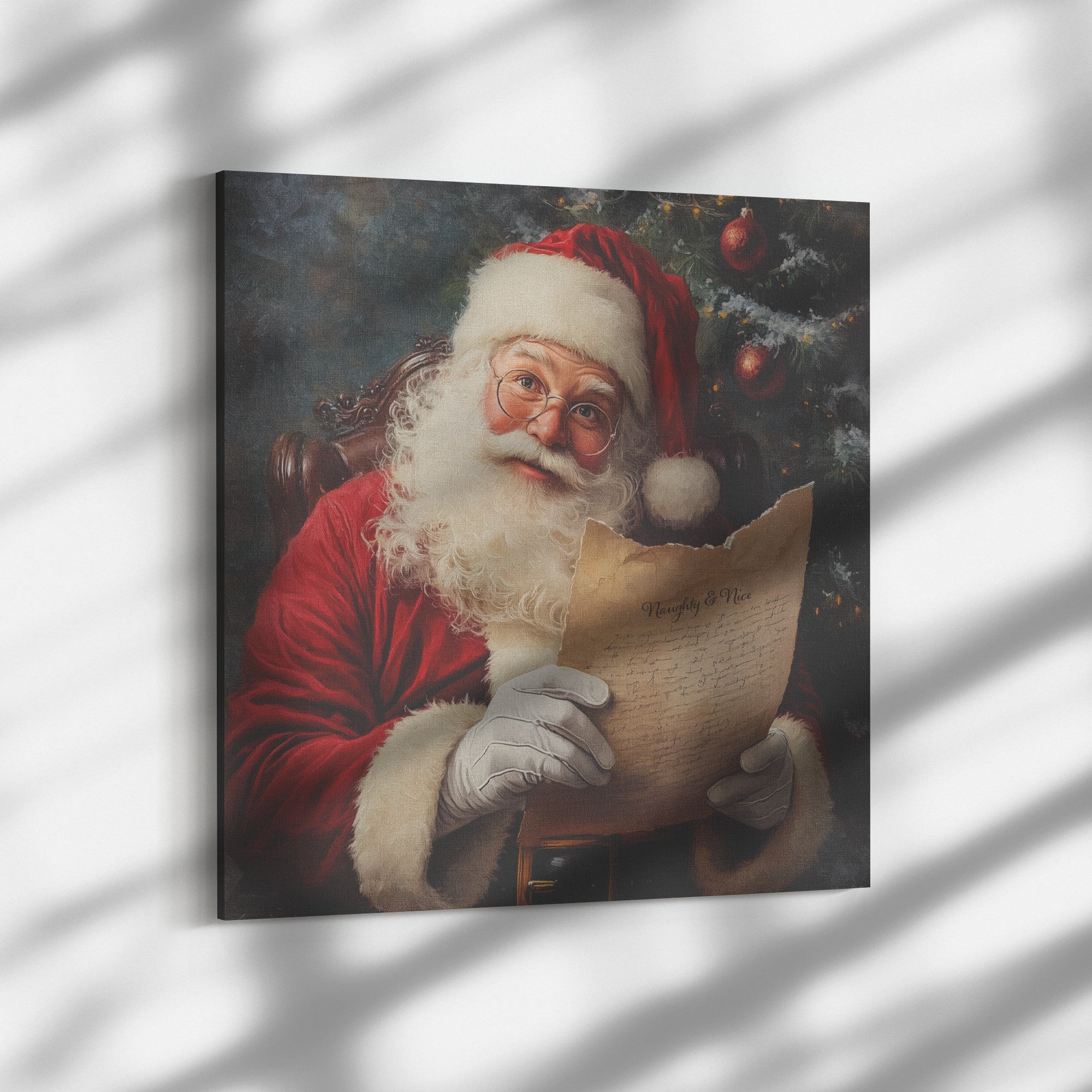 Santa Art Naughty or Nice List