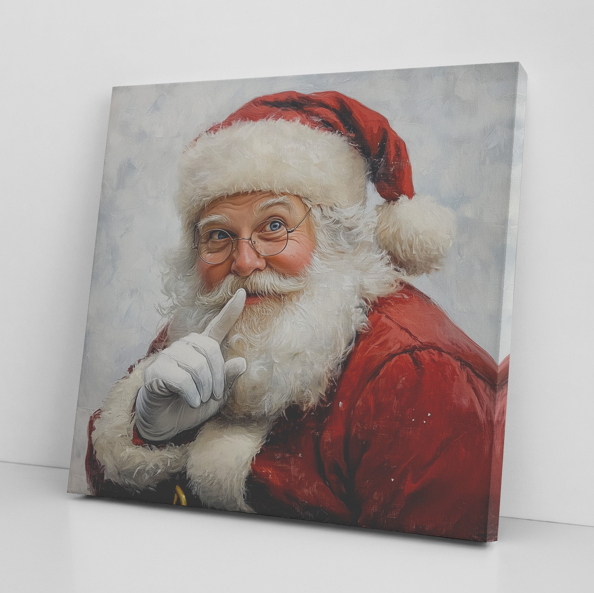 Vintage Santa Canvas Wall Art – Hush No. 1