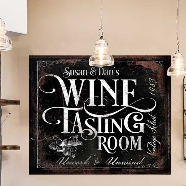 Wine and Cigar Bar Sign - Great for Decor or paint over outlet to customize for your ve