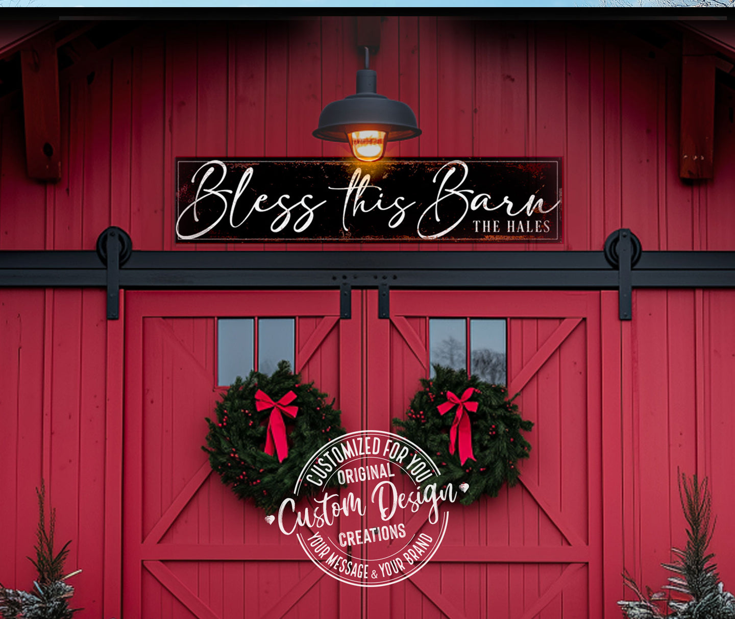 Bless this barn custom sign