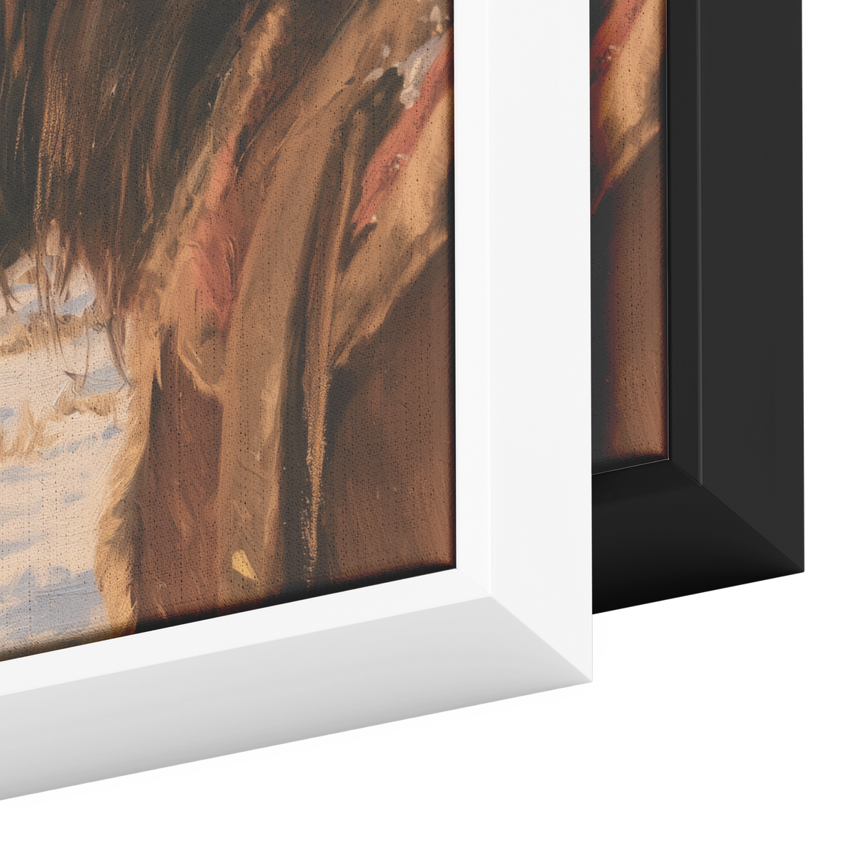 Western Santa taking a breather canvas frame color options