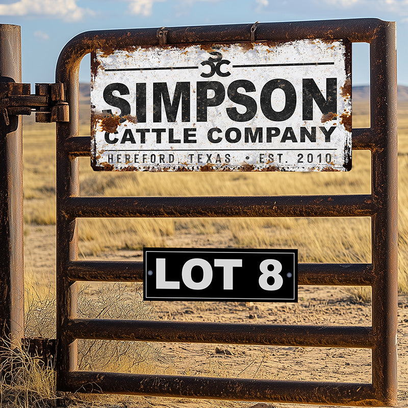 Metal Cattle Ranch Signs, Farm Entrance Signs, Farming Signs – Tailor ...