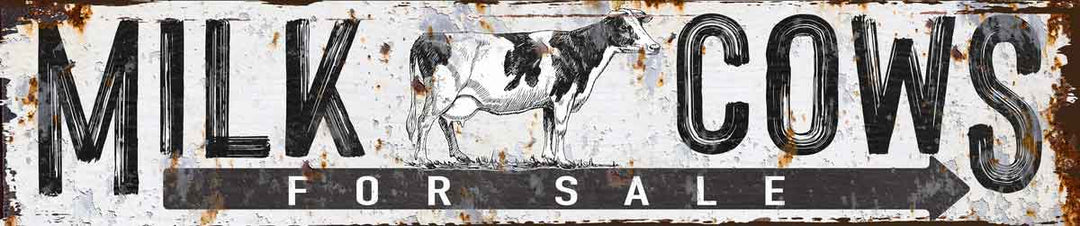 Large Metal Barn Sign, Milk Cows For Sale Sign, Cows for Sale Sign ...