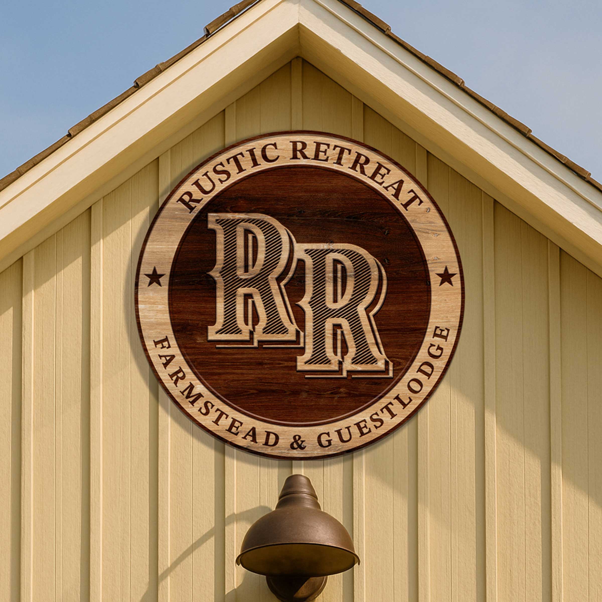 farm signs that look like wood, but are metal.