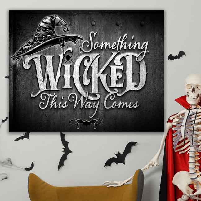 Halloween Wall Decor Something Wicked this Way Comes Witch Hat