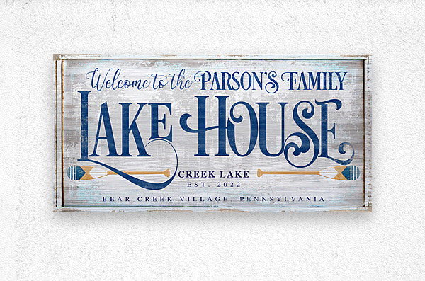Lake House Personalized Name Signs: Where Memories Set Sail