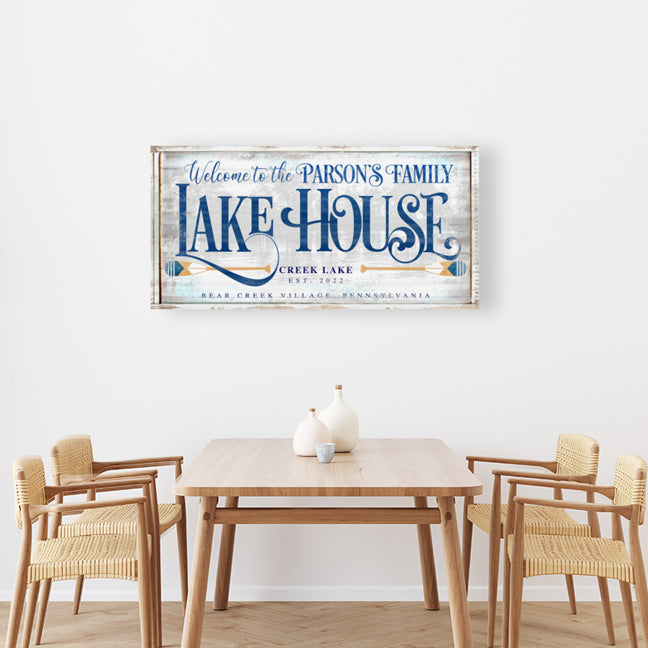 Lake House Personalized Name Signs: Where Memories Set Sail
