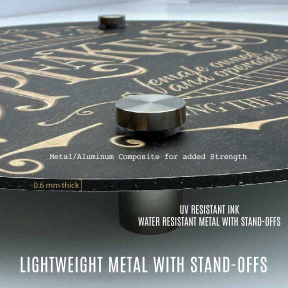 Metal sign mounting options