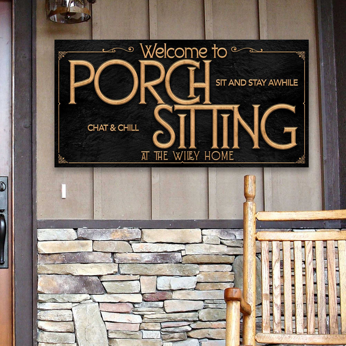 Porch Sign, Metal Personalized Porch Sign, Patio Sign, Porch Sitting ...