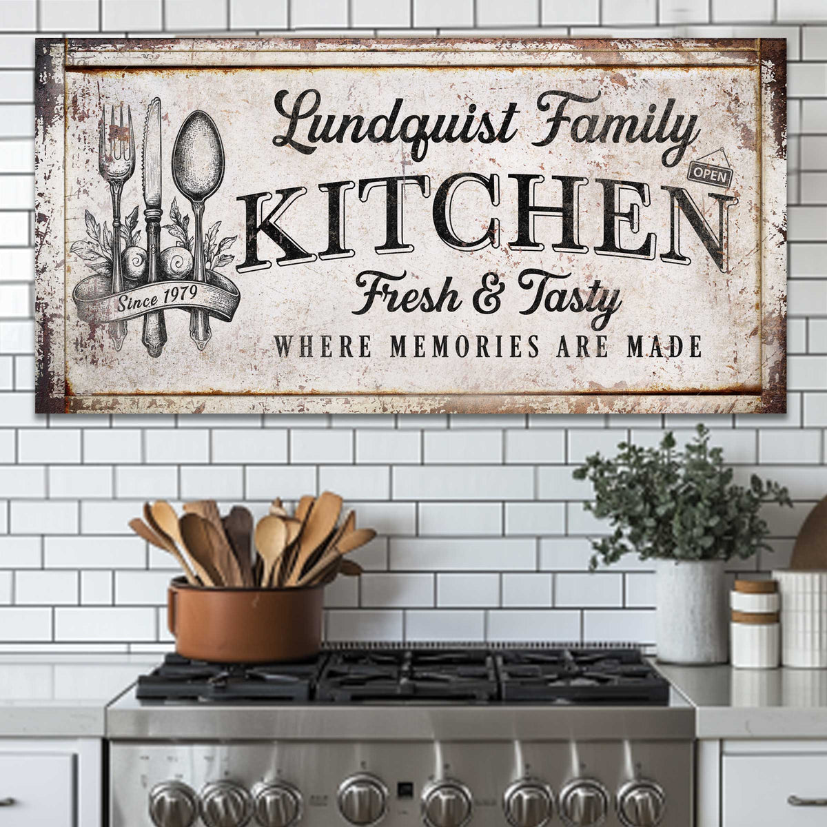 Kitchen Sign Corner Kitchen Sign, Farmhouse Kitchen Sign, Personalized Kitchen Sign ...
