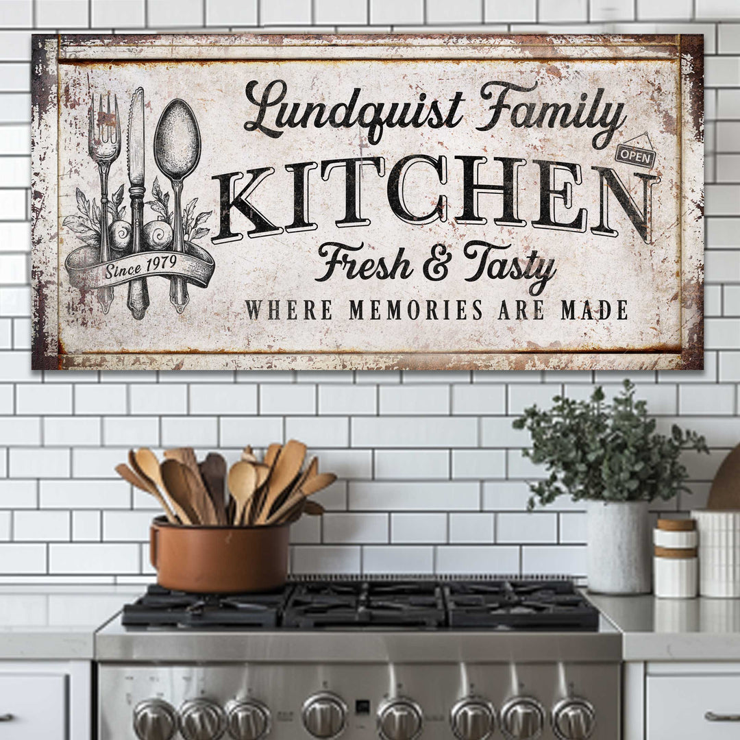Kitchen Sign Rsa Kitchen Sign, Farmhouse Kitchen Sign, Personalized Kitchen Sign ...
