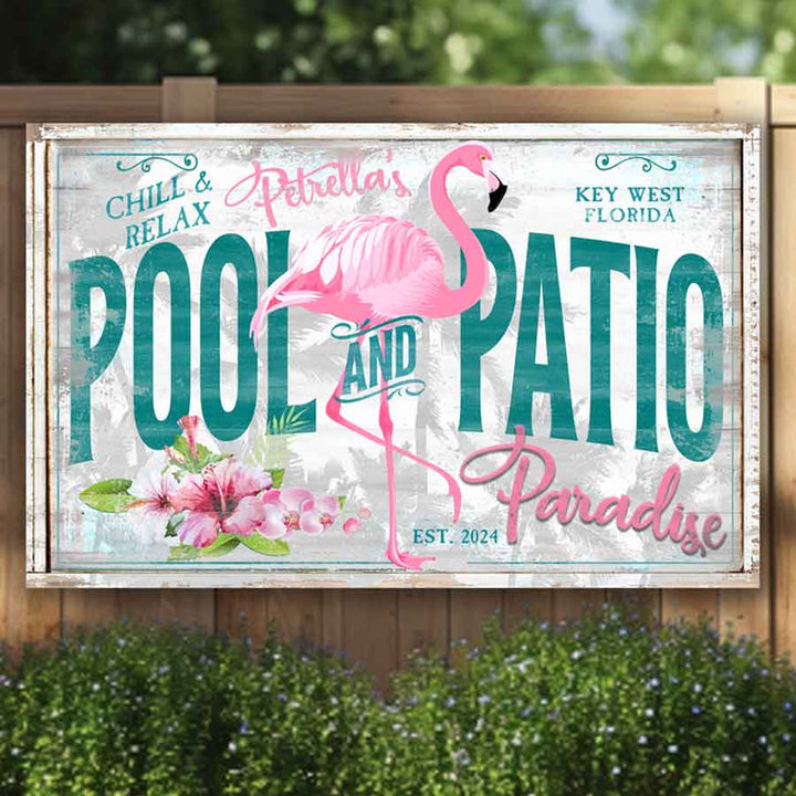 Pool And Patio Signs, Pool Decor, Patio Decor, Metal Pool Signs 