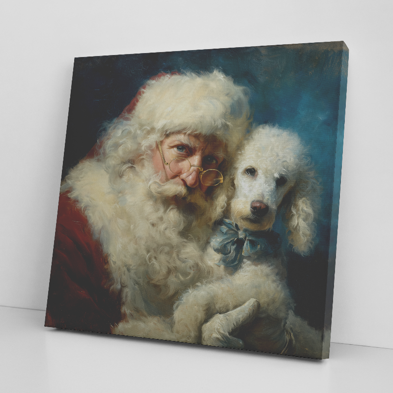 Santa Pet Portrait Heirloom Santa portraits: Poodle