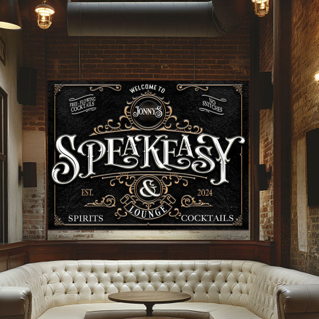 Speakeasy Lounge Sign Ornate