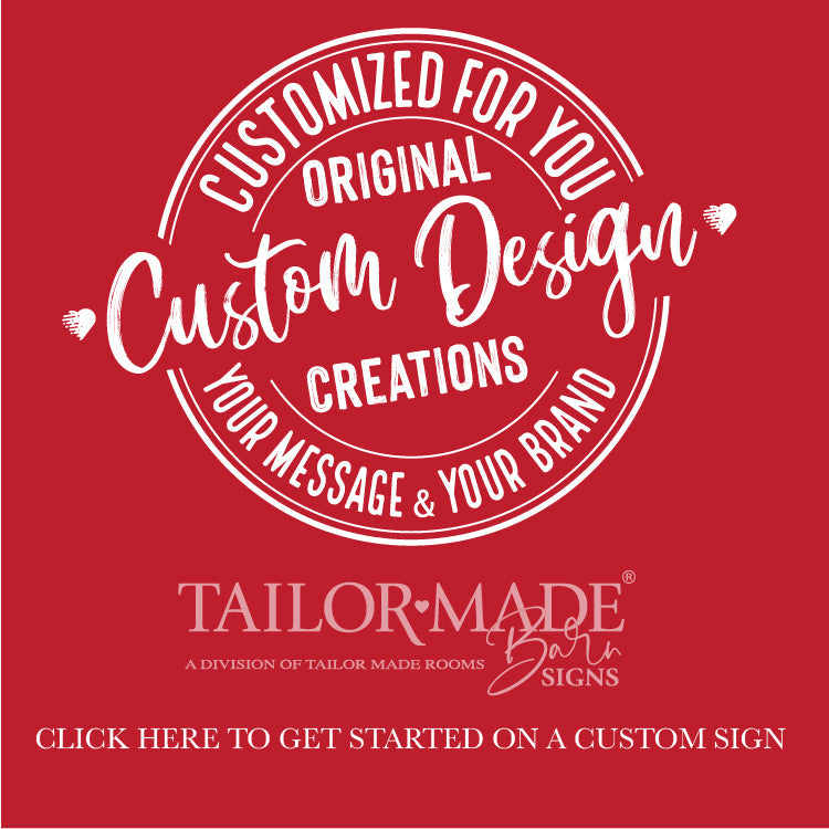 Custom sign built to your size on canvas, metal or acrylic