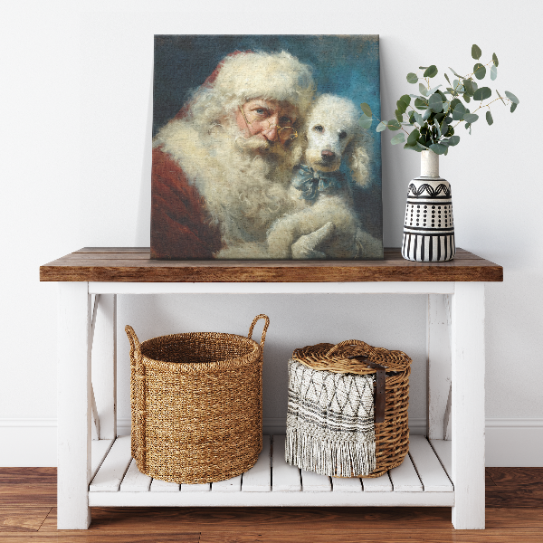 vintage santa claus pet portrait