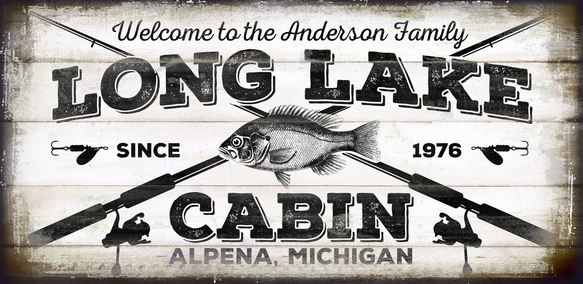 Personalized Lake Cabin Signs,Rustic Cabin Signs,Vintage Cabin