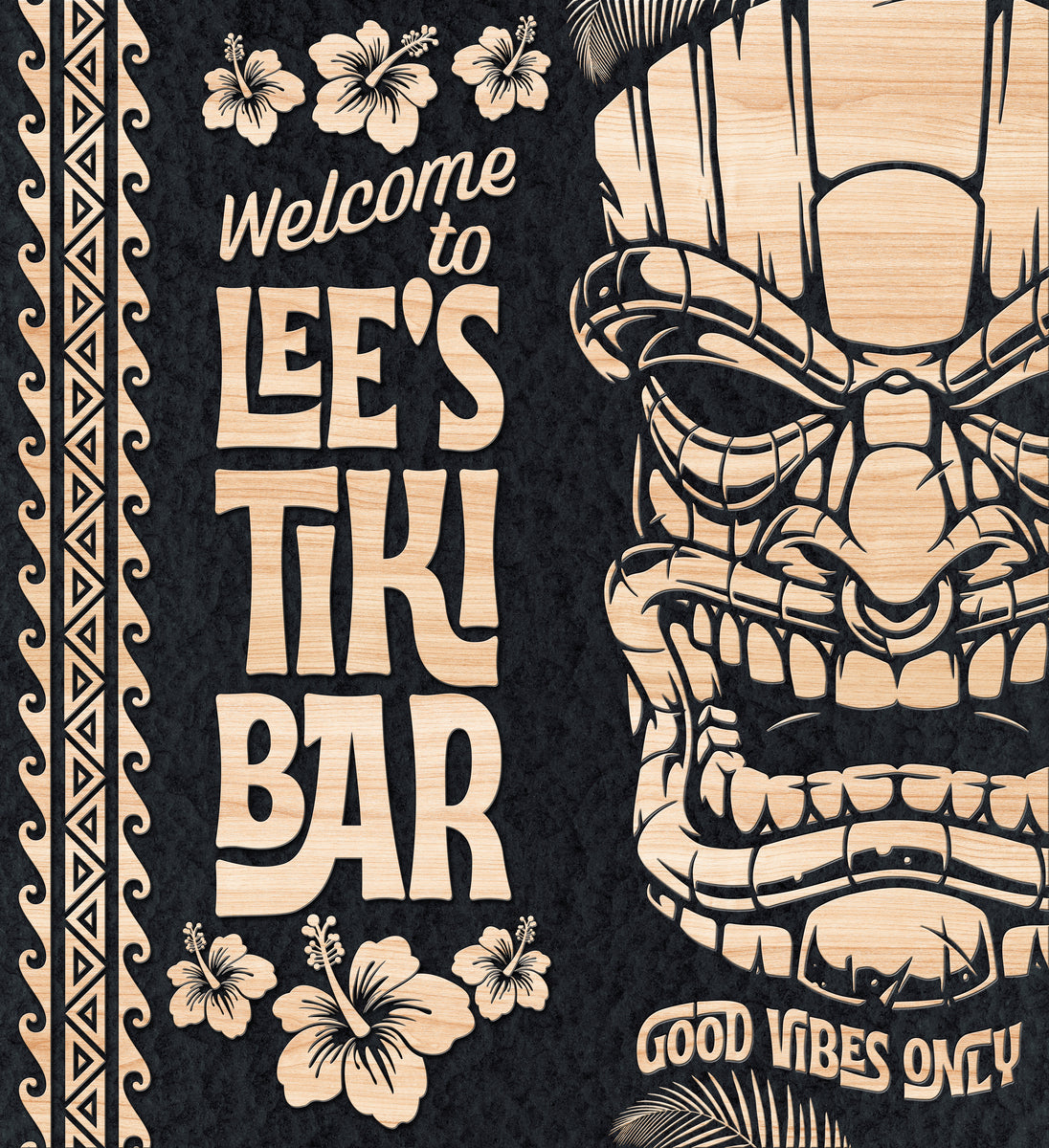 Tiki Bar Schild 'It's 5 O’Clock Somewhere' – Outdoor Geeignet, 20,3 X 30,5 Cm, Inkl. 4 Schrauben