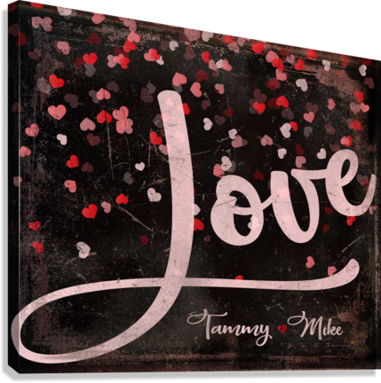 Love wall art sign for Valentines day