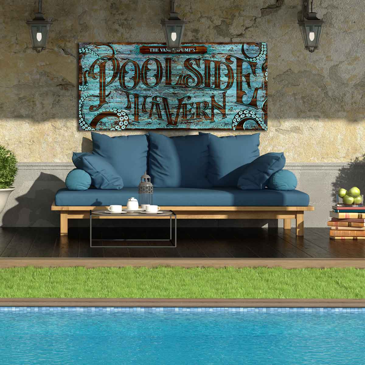 Pool Signs - Patina Poolside Tavern Sign