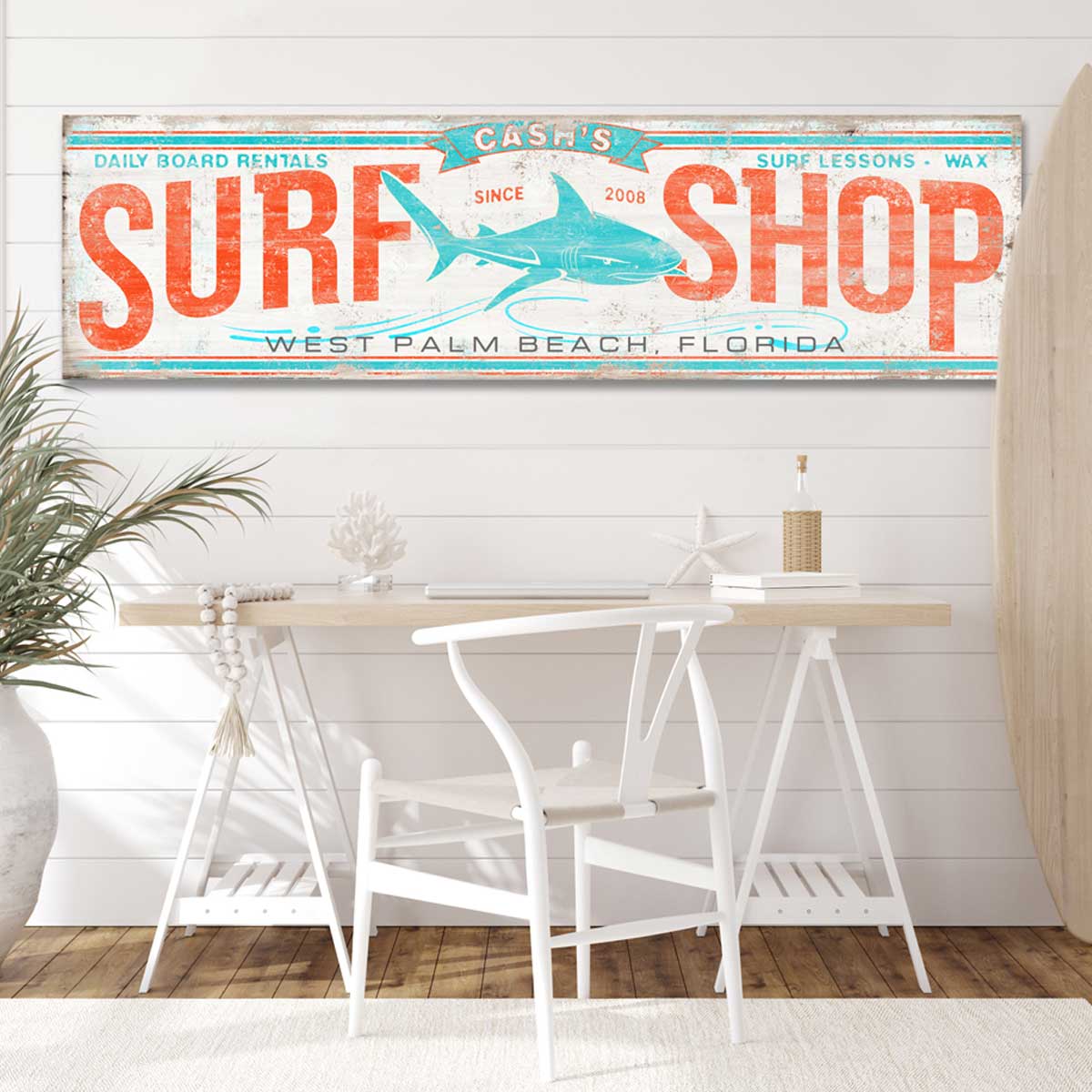 Vintage Surf Signs TIN SIGN Surfs Up Metal Décor Wall Art Surf Shop