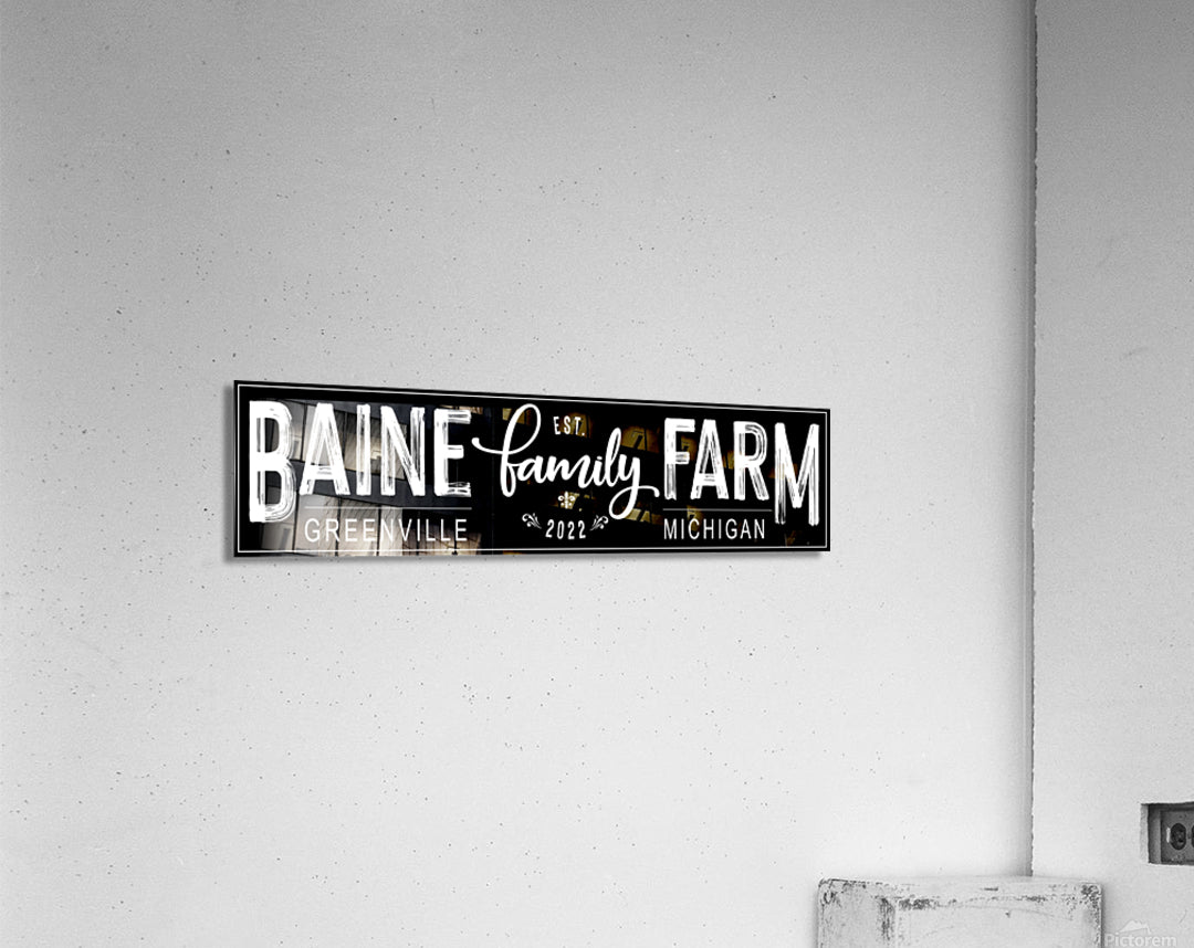 Personalized Large Barn Signs, black metal with custom words, est. date and city and state